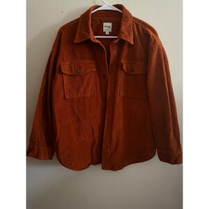 Women's Kensie Jeans Rust Corduroy Button Down Shirt M